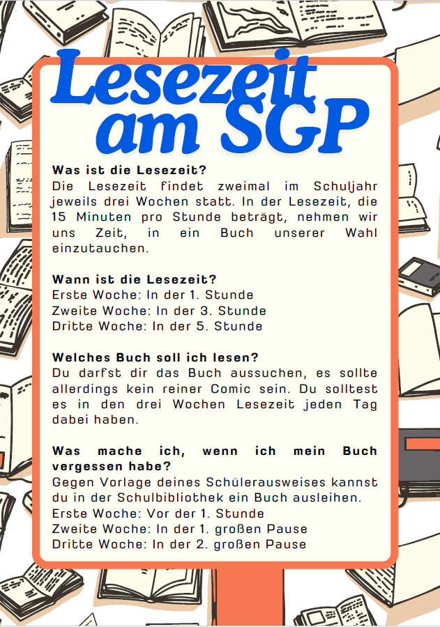 An die Bücher, fertig, los! – Lesezeit am SGP