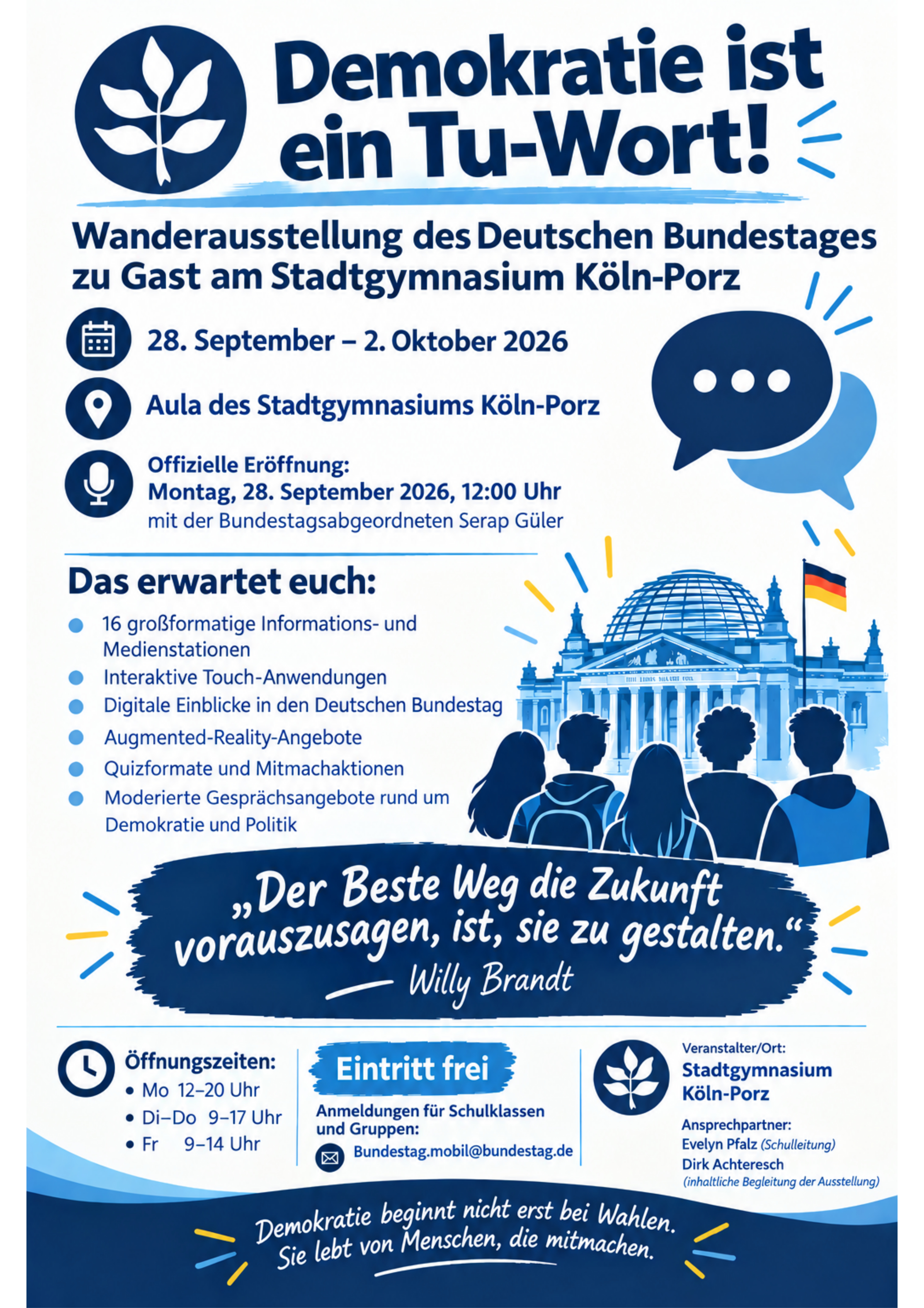 Wanderausstellung des Deutschen Bundestages zu Gast am SGP